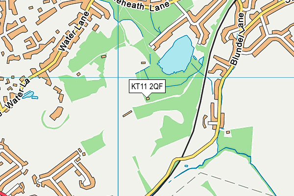 KT11 2QF map - OS VectorMap District (Ordnance Survey)