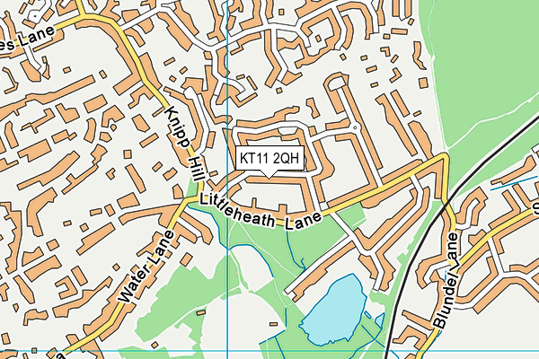 KT11 2QH map - OS VectorMap District (Ordnance Survey)