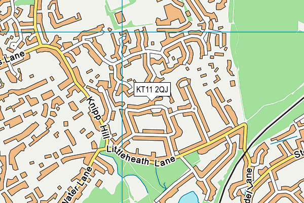 KT11 2QJ map - OS VectorMap District (Ordnance Survey)