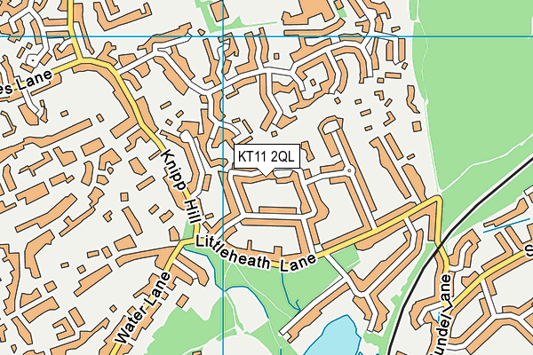 KT11 2QL map - OS VectorMap District (Ordnance Survey)