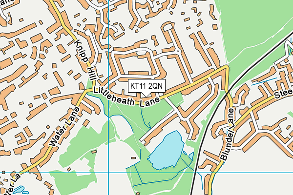 KT11 2QN map - OS VectorMap District (Ordnance Survey)
