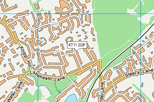 KT11 2QP map - OS VectorMap District (Ordnance Survey)