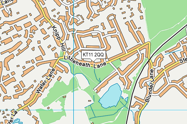KT11 2QQ map - OS VectorMap District (Ordnance Survey)