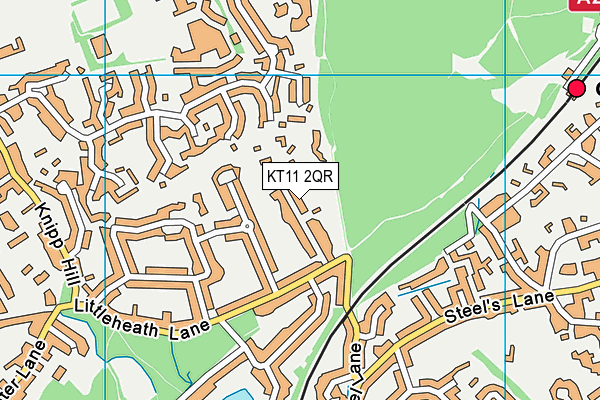 KT11 2QR map - OS VectorMap District (Ordnance Survey)