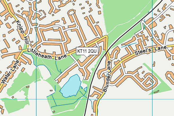 KT11 2QU map - OS VectorMap District (Ordnance Survey)