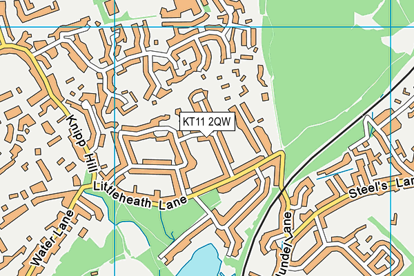 KT11 2QW map - OS VectorMap District (Ordnance Survey)