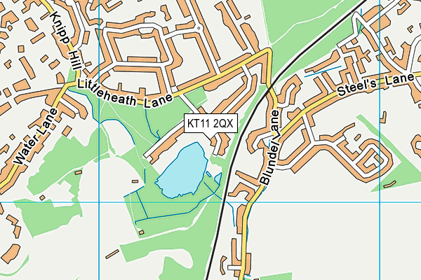 KT11 2QX map - OS VectorMap District (Ordnance Survey)