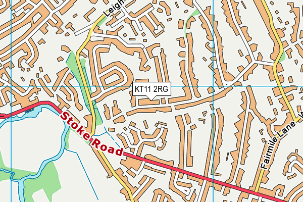 KT11 2RG map - OS VectorMap District (Ordnance Survey)