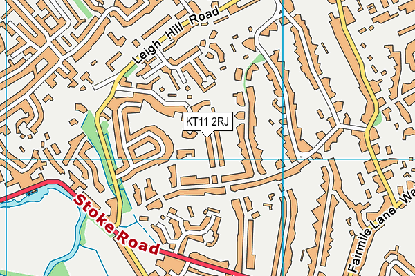 KT11 2RJ map - OS VectorMap District (Ordnance Survey)