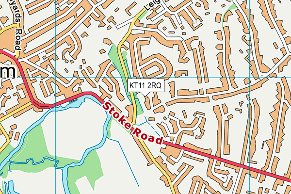 KT11 2RQ map - OS VectorMap District (Ordnance Survey)