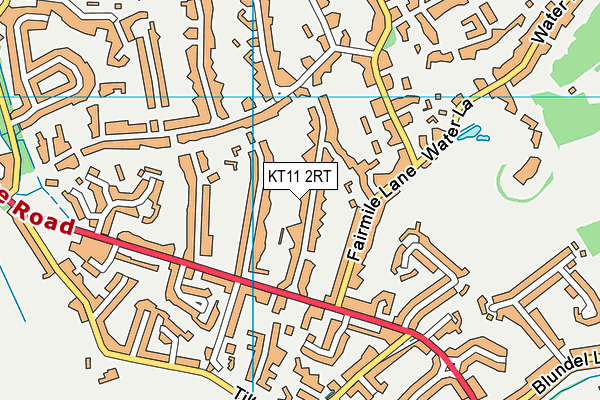 KT11 2RT map - OS VectorMap District (Ordnance Survey)