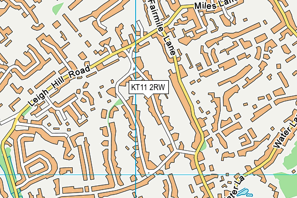 KT11 2RW map - OS VectorMap District (Ordnance Survey)