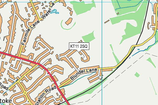 KT11 2SQ map - OS VectorMap District (Ordnance Survey)