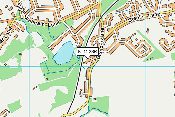 KT11 2SR map - OS VectorMap District (Ordnance Survey)