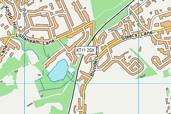 KT11 2SX map - OS VectorMap District (Ordnance Survey)