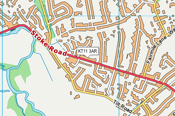 KT11 3AR map - OS VectorMap District (Ordnance Survey)