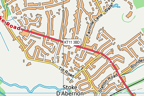 KT11 3BD map - OS VectorMap District (Ordnance Survey)