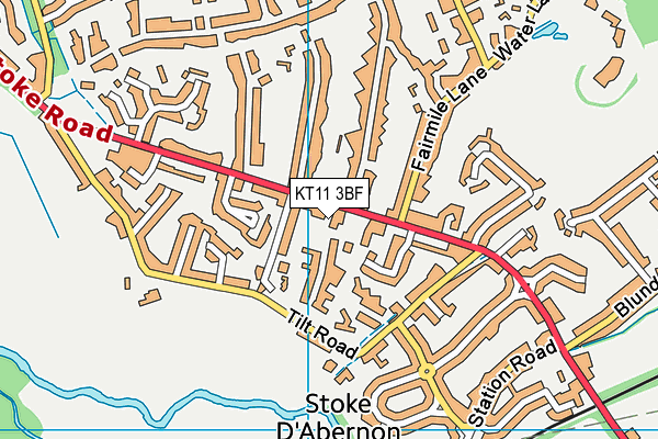 KT11 3BF map - OS VectorMap District (Ordnance Survey)