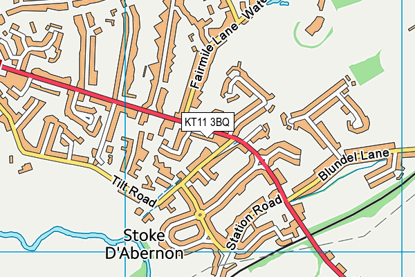 KT11 3BQ map - OS VectorMap District (Ordnance Survey)