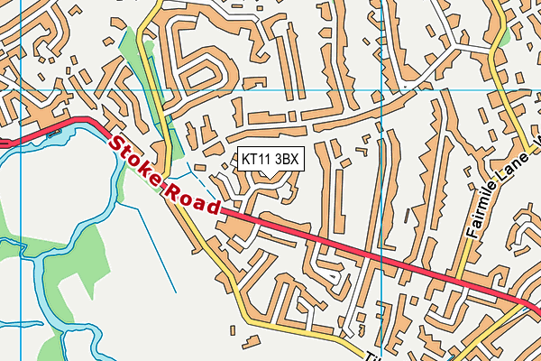 KT11 3BX map - OS VectorMap District (Ordnance Survey)