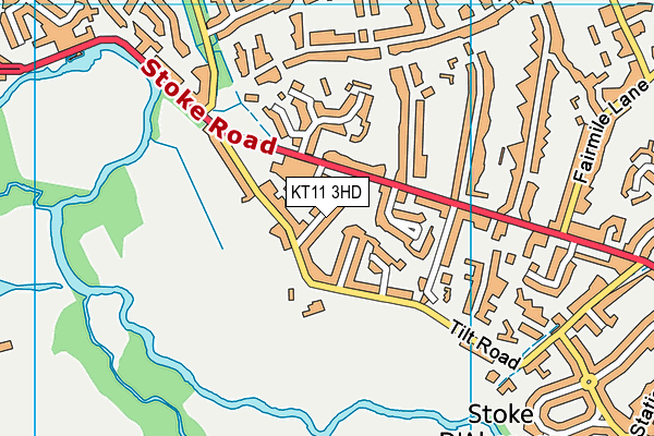 KT11 3HD map - OS VectorMap District (Ordnance Survey)