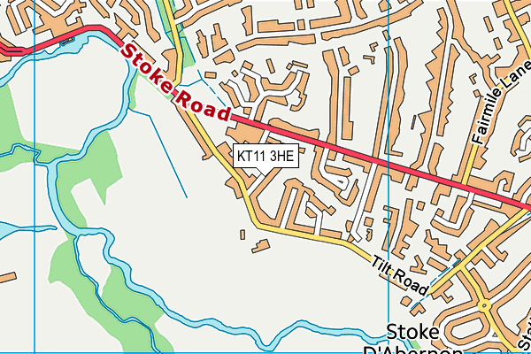 KT11 3HE map - OS VectorMap District (Ordnance Survey)