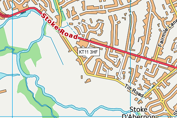 KT11 3HF map - OS VectorMap District (Ordnance Survey)