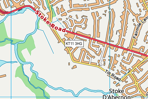 KT11 3HG map - OS VectorMap District (Ordnance Survey)