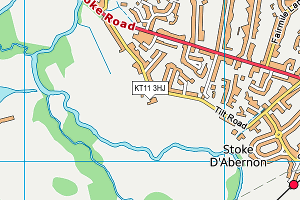 KT11 3HJ map - OS VectorMap District (Ordnance Survey)