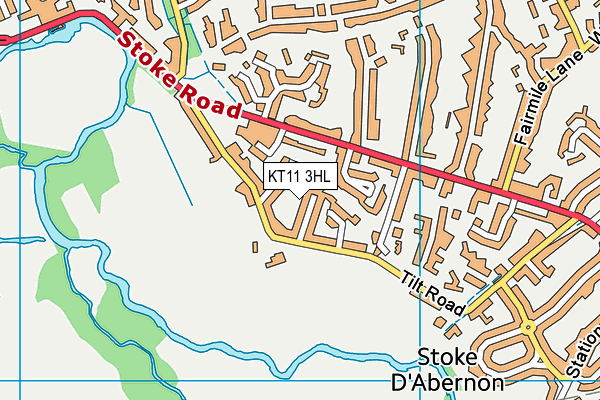 KT11 3HL map - OS VectorMap District (Ordnance Survey)