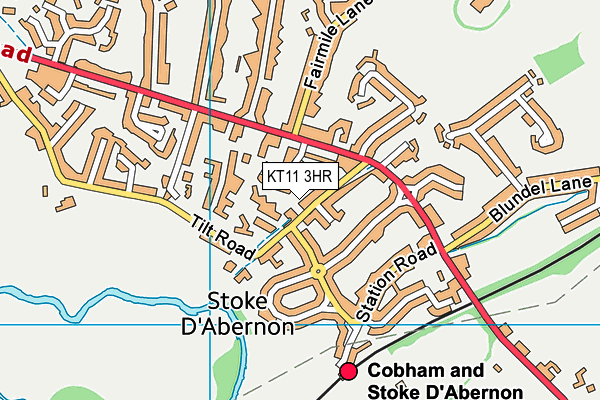 KT11 3HR map - OS VectorMap District (Ordnance Survey)