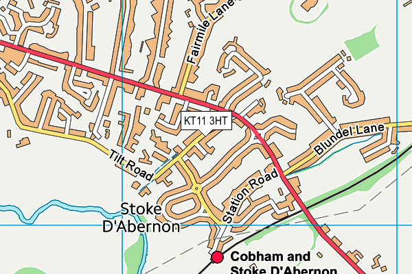 KT11 3HT map - OS VectorMap District (Ordnance Survey)