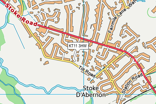 KT11 3HW map - OS VectorMap District (Ordnance Survey)