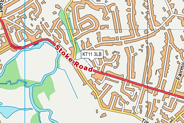 KT11 3LB map - OS VectorMap District (Ordnance Survey)