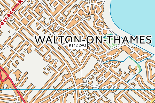KT12 2AQ map - OS VectorMap District (Ordnance Survey)