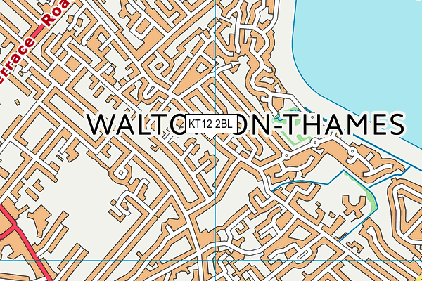 KT12 2BL map - OS VectorMap District (Ordnance Survey)