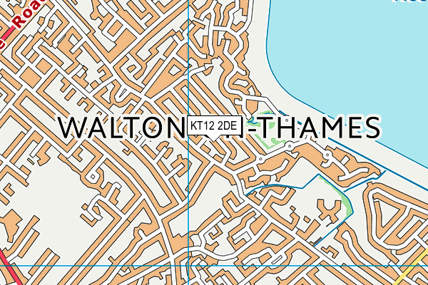 KT12 2DE map - OS VectorMap District (Ordnance Survey)