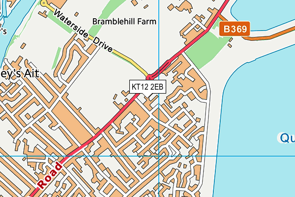 Grovelands Primary School map (KT12 2EB) - OS VectorMap District (Ordnance Survey)