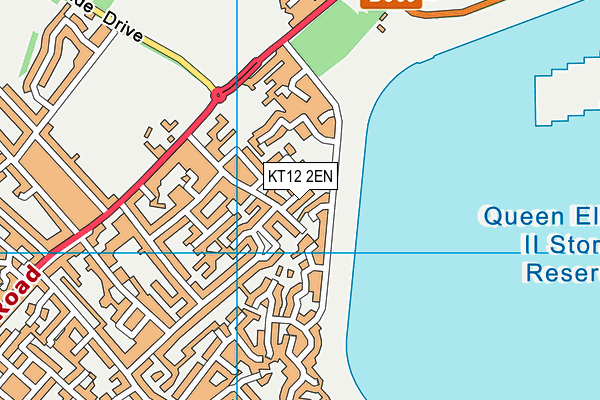 KT12 2EN map - OS VectorMap District (Ordnance Survey)