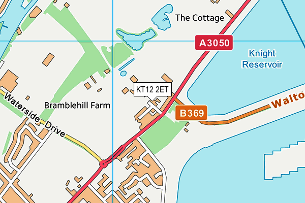 KT12 2ET map - OS VectorMap District (Ordnance Survey)