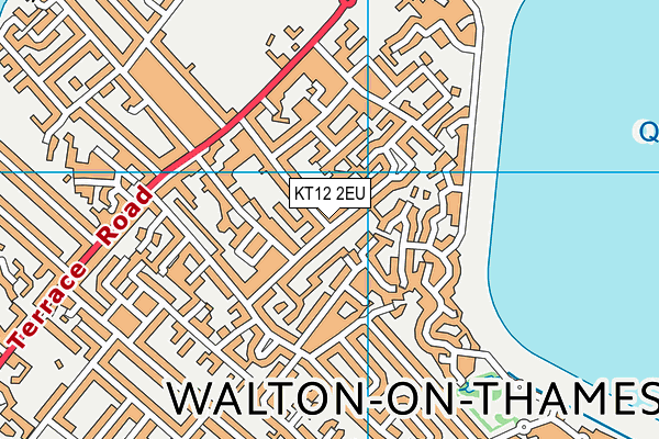KT12 2EU map - OS VectorMap District (Ordnance Survey)