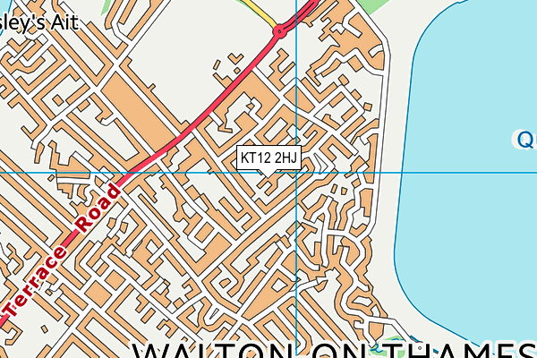 KT12 2HJ map - OS VectorMap District (Ordnance Survey)