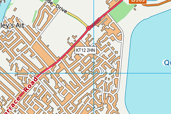 KT12 2HN map - OS VectorMap District (Ordnance Survey)
