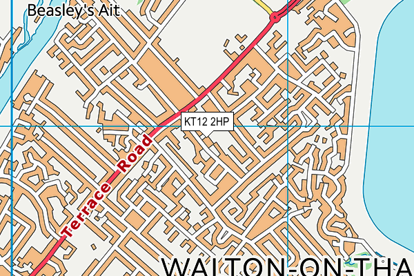 KT12 2HP map - OS VectorMap District (Ordnance Survey)
