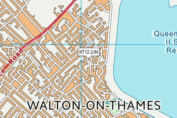 KT12 2JN map - OS VectorMap District (Ordnance Survey)