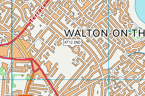 KT12 2ND map - OS VectorMap District (Ordnance Survey)