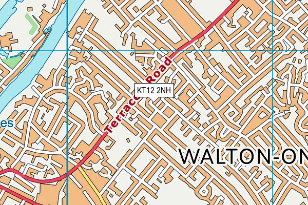 KT12 2NH map - OS VectorMap District (Ordnance Survey)