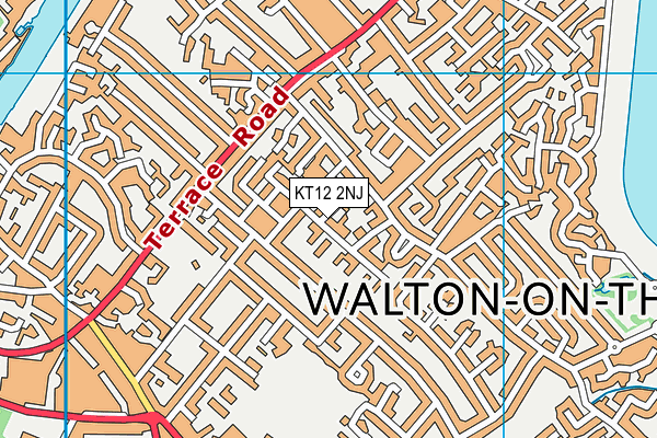 KT12 2NJ map - OS VectorMap District (Ordnance Survey)