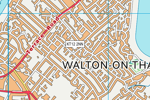 KT12 2NN map - OS VectorMap District (Ordnance Survey)