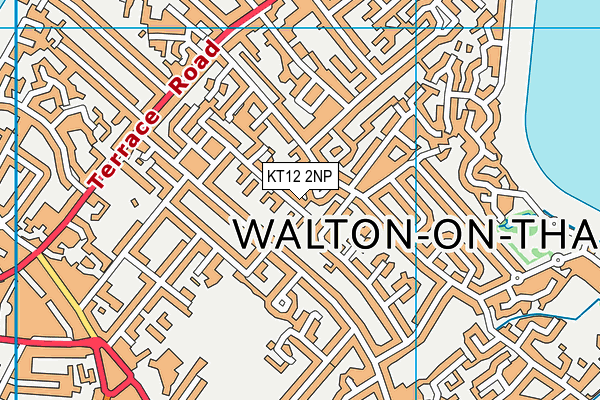 KT12 2NP map - OS VectorMap District (Ordnance Survey)